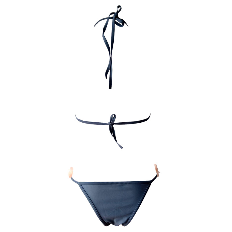 F4691 Women Bikini Set Floral Petals Halter Bandage Push Up Skimpy Swimwear